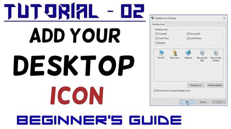 02 Add Your Desktop Icon Windows 10 Tutorial Youtube