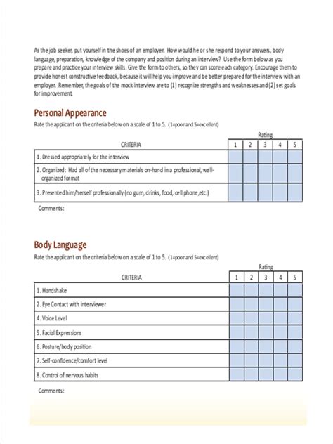 Free 20 Interview Feedback Form Examples In Pdf Ms Word