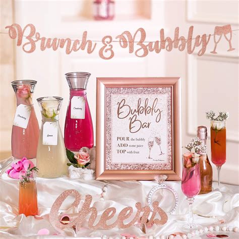Buy Prestige Mimosa Bar Kit Bridal Shower Decorations Rose Gold Bachelorette Party
