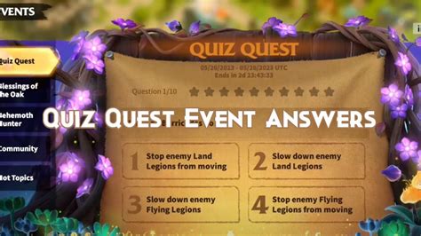 Quiz Quest Event Answers Call Of Dragons Guides