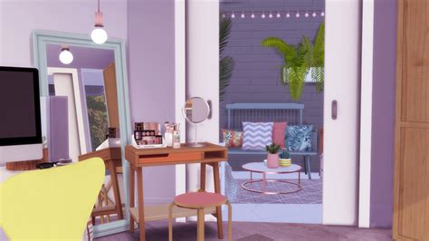 Sims 4 Female Modern Cozy Colorful Tiny House Dl Cc Stop Motion
