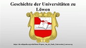 Geschichte der Universitäten zu Löwen - YouTube