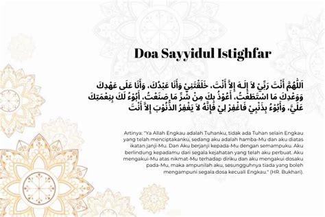 Lengkap Bacaan Doa Sayyidul Istighfar Jadi Penghuni Surga Hot Sex Picture