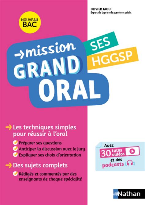 Mission Grand oral - SES / HGGSP - Terminale - Bac 2024 - Epreuve