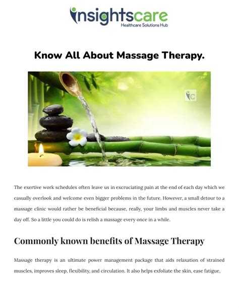 Ppt Know All About Massage Therapy Powerpoint Presentation Free Download Id10803265