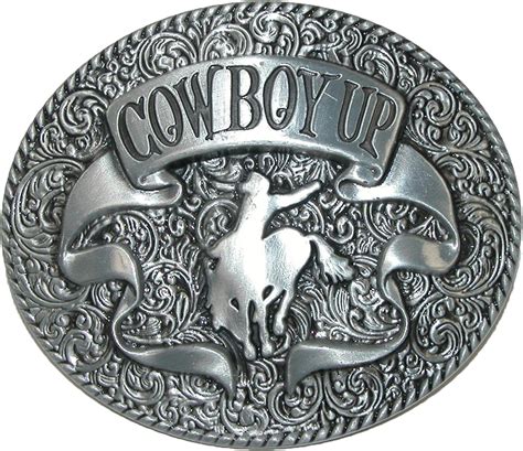 Ctm Cowboy Up Belt Buckle Silver Clothing