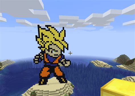 Goku Super Sayian Pixel Art Minecraft By Gamer3100 On