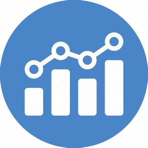 Analytics Blue Chart Circle Earnings Finance Stock Market Icon Download On Iconfinder