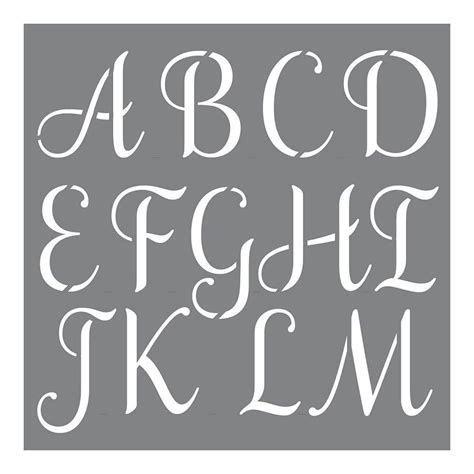 Stencil Printable Fancy Letters Themed On A 19th Century Style