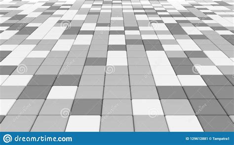 White Tile Flooring Architecture Pattern Texture Background 3d