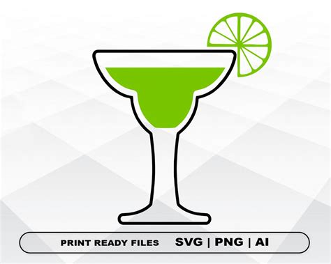 Margarita Glass Lime Cinco De Mayo Svg Files Clipart Print Etsy