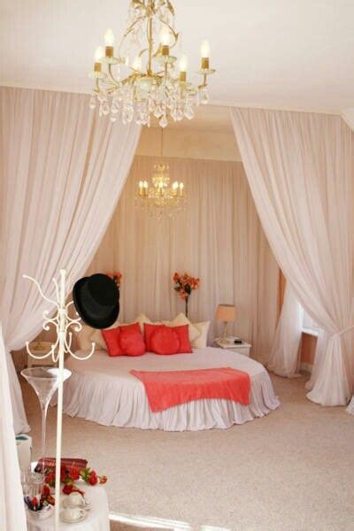 Even better if the bed looks out onto a gorgeous view when the curtains are pulled. Round bed with curtains in 2019 | Circle bed, Bed curtains ...