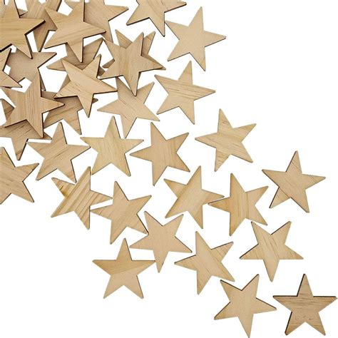 Unfinished Wood Stars For Crafts 2 In 50 Pack Wood Stars