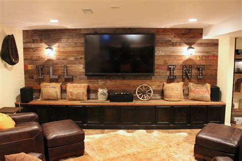 Reclaimed Lumber Paneling Rustic Basement Chicago By J Hoffman