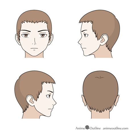 How To Draw Anime And Manga Male And Female Hair Animeoutline