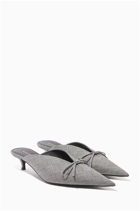 Also, find other top designers from level shoes in uae. Shop Balenciaga Grey Checkered Point-Toe Mules for Women ...