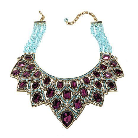 Heidi Daus Duchess Of Windsor Necklace Amethyst And Turquoise Aqua