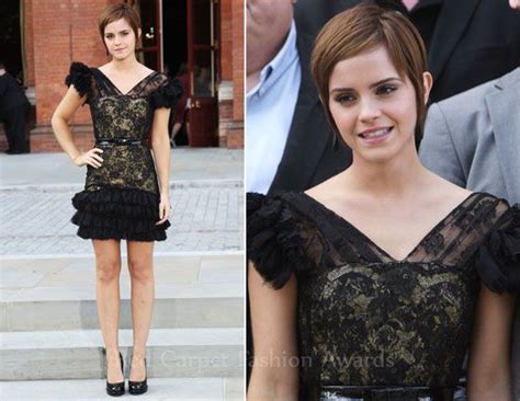 Emma Watson In Rafael Lopez Harry Potter And The Deathly Hallows Part 2 London Photocall Red