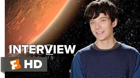 The space between us tells the story of the first human born on mars, a boy named gardner (asa butterfield) who was born and raised in a nasa bottom line? The Space Between Us Interview - Asa Butterfield (2017 ...