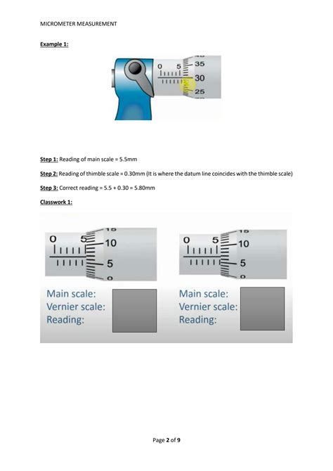 Solution Micrometer Screw Gauge Measurement Explanation Questions And