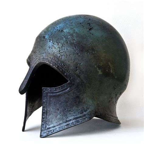Ancient Greek Spartan Corinthian Bronze Helmet Ancient Greece War