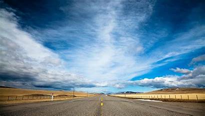 Highway Road Empty Wallpapers Landscape Clouds Background