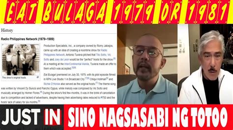 Eat Bulaga Nagsimula Bullet Jalosjos Copyright Claiml Paangat