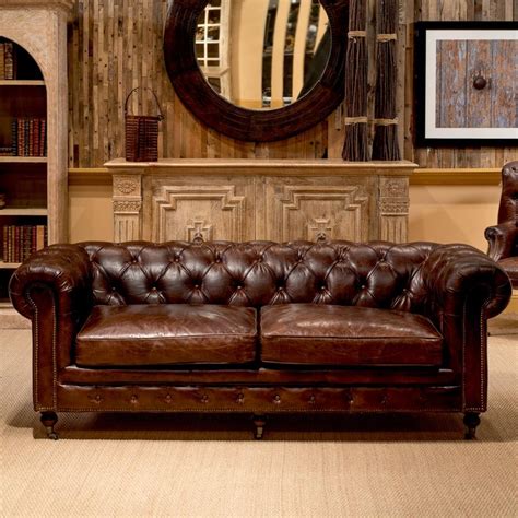 Old leather sofa ideas for decorating with distressed leather sofa type, home decor styles each hiding a traditional elements. Savannah Rustic Lodge Vintage Brown Leather Nailhead Trim ...