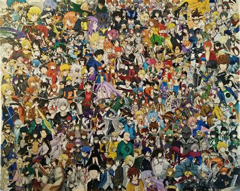 Anime Collage Painting Acrylic 120x150cm Low Res Oc Fanart