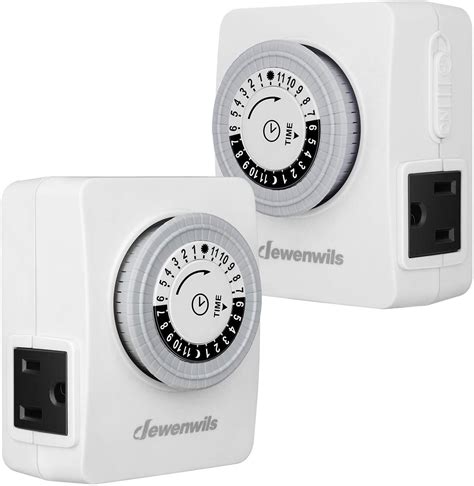 Dewenwils 24 Hour Programmable Outlet Timer Indoor 3 Prong Mechanical