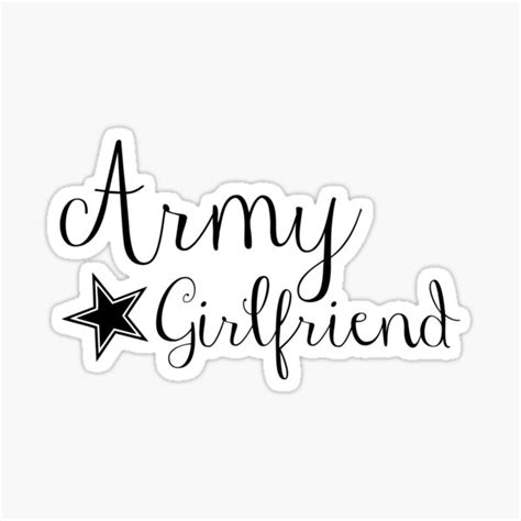 Army Girlfriend Sticker For Sale By Megsiev Redbubble