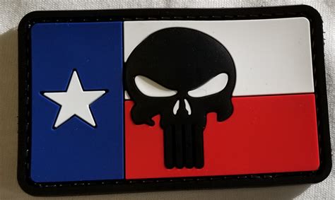 Morale Patch Texas Flag With Punisher