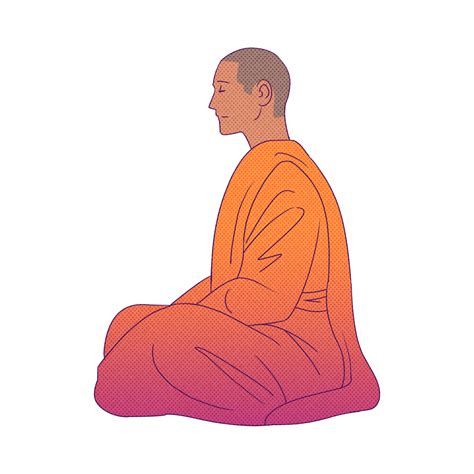 Free Calm Buddhist Monk 12375729 Png With Transparent Background