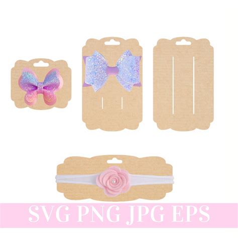 Hair Bow Display Card Svg