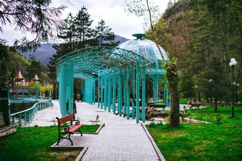 Borjomi Samtskhe Javakheti Georgia Arch Entrance To Pavilion Above