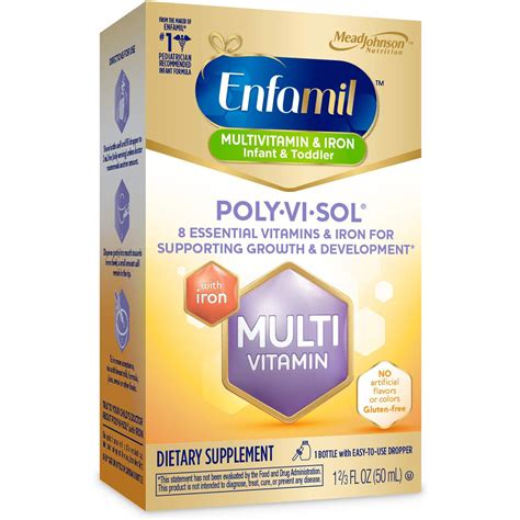 Enfamil Poly Vi Sol Multivitamin Supplement Drops With Iron 166 Oz