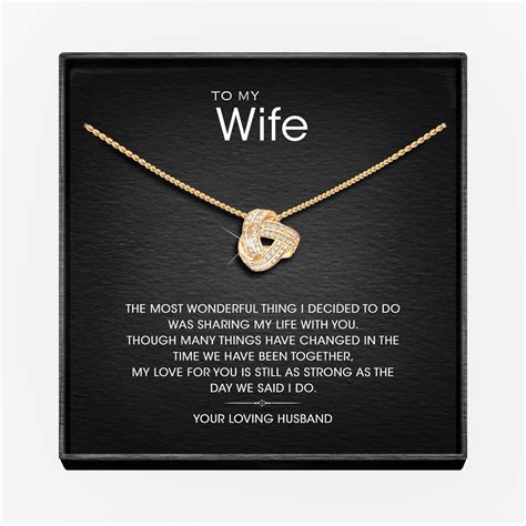 Talia Rae To My Wife Infinity Knot Necklace Gold Amazon Co Uk Fashion