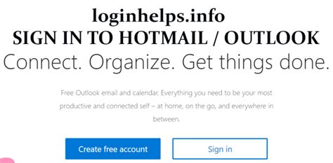 Hotmail Outlook Login Sign Email Tohlim