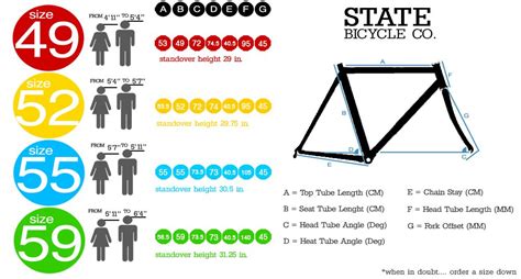Bike Size Guide Fixie Single Speed Bike Bmx Bike Frames Single