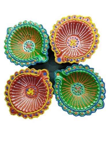 4 Piece Round Fancy Clay Diya At Rs 20pack In Rajkot Id 23102653330
