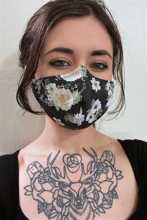Washable Reusable Cotton Face Mask With 12 Adjustable Etsy Mask