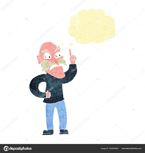 Cartoon Old Man Laying Rules Thought Bubble Stock Vector Image By