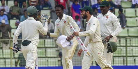 Bangladesh Vs Zimbabwe Visitors Register First Test Victory Since 2013