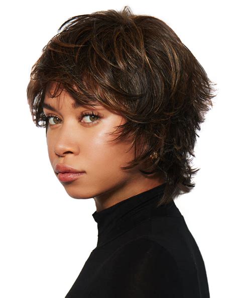 razor cut shag synthetic wig by tressallure best wig outlet