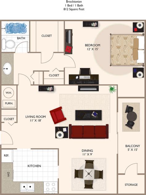 Floor Plan Details Brockton Apartments Indianapolis In