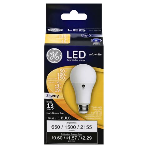 Save On Ge Led 3 Way Light Bulb Soft White Non Dimmable 50100150 Watt