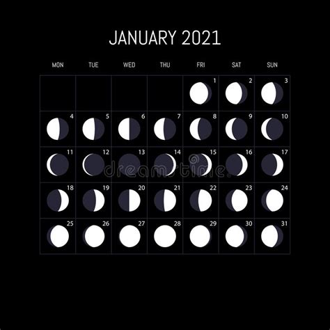 Lunar Calendar January Stock Illustrations 851 Lunar Calendar January