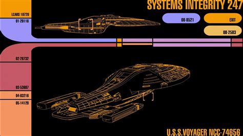 Star Trek Lcars Animations Voyager Systems Integrity Youtube
