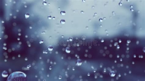 Beautiful Rain Drops Falling In Slow Motion Green Background Hd 1080 Stock Footage Video Of