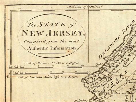 1795 Map Of New Jersey Etsy